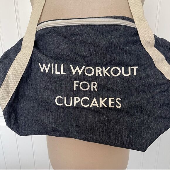 🎉HOST PICK🎉 Denim Will Workout for Cupcakes Duffel Bag - Picture 3 of 8